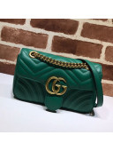 Gucci GG Marmont Leather Mini Bag 446744 Green 2021