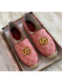 Gucci GG Matelassé Canvas Espadrille Pink 2020