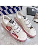 Golden Goose Graffiti White Calfskin Sneaker Red 2021 30