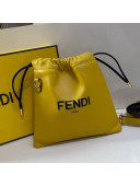 Fendi Pack Small Pouch Bucket Bag in Yellow Nappa Leather Bag 2020