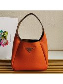 Prada Supple Calfskin Hobo Bag 1BC127 Orange 2020