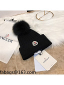 Moncler Wool Knit Hat Black 2021 110540