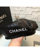 Chanel Leather Beret Hat Black 2021 20