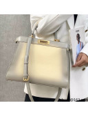 Fendi Peekaboo ISeeU Medium Bag in White-colored Leather 2021