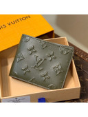 Louis Vuitton Slender Wallet in Monogram Seal Leather M80520 Green 2021