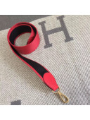 Hermes Leather & Canvas Shoulder Strap Black/Red