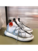 Hermes Duel Knit and Calfskin Sneakers White/Silver 2021 08