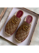 Gucci GG Matelassé Canvas Espadrille Slipper Beige 2020