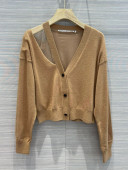 Alexander Wang Wool Cardigan AWC021912 Brown 2022 