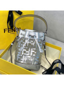 Fendi Mon Tresor Mini Bucket Bag FF Sequins Silver 2021