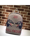 Gucci Wolf Print GG Supreme Backpack 419584