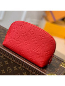 Louis Vuitton Cosmetic Pouch PM in Monogram Leather M69414 Scarlet Red 2021