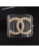 Chanel Resin Pearl CC Cuff Bracelet 01 2019