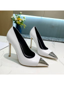 Louis Vuitton Urban Twist Leather Pump 5.5/10.5cm with Silver Cap White 2021