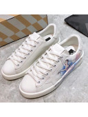 Golden Goose Graffiti White Calfskin Sneaker Blue 2021 44 