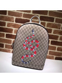 Gucci Snake Print GG Supreme Backpack 419584