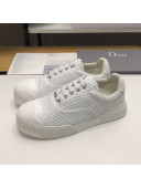 Dior D-Smash Woven Calfskin Sneakers White 2019