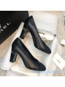 Chanel Calfskin Crystal Heel 85mm Pumps Black 2020