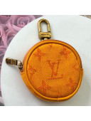 Louis Vuitton Monogram Denim Round Bag Charm & Key Holder M68291 Ochre Yellow 2019