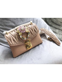  Miu Miu Matelasse Calfskin Flap Shoulder Bag 5BD103 Nude Pink