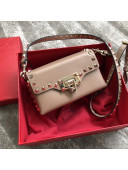 Valentino Mini Rockstud Smooth Calfskin Crossbody Bag 0045 Nude 2021