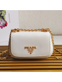 Prada Saffiano Leather Shoulder Bag 1BD275 White 2020