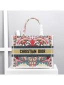 Dior Small Book Tote Bag in Lights Embroidery Multicolor 2020