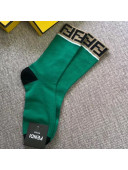 Fendi FF Top Short Sock Dark Green 2019