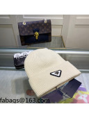 Prada Wool Knit Hat White 2021 110586