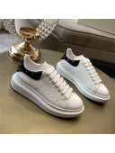 Alexander Mcqueen White Silky Calfskin Peace-Dove Back Sneakers Black/Gold 2021 111818