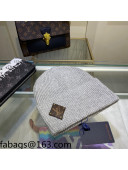 Louis Vuitton Wool Patch Knit Hat Grey 2021 110596