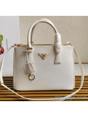 Prada Small Saffiano Leather Prada Galleria Bag 1BA863 White 2020