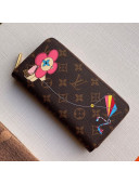 Louis Vuitton Monogram Canvas Print Zippy Wallet M68487 Pink 2019