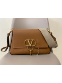 Valentino VRing Grained Calfskin Shoulder Bag 0888 Brown 2020