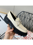 Dior x Shawn Explorer Matte Platform Loafers in Cream White Calfskin 09 2020