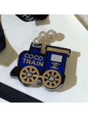 Chanel Train Brooch AB3237 Blue 2019