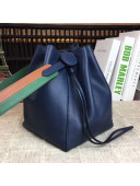 Hermes Licol Hermes 17 Bucket Bag Royal Blue 2019(Half Handmade) 