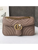 Gucci GG Marmont Leather Small Shoulder Bag ‎443497 Milk Tea Beige 2019