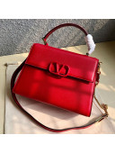 Valentino Large VSLING Grainy Calfskin Top Handle Bag 0530 Red 2019