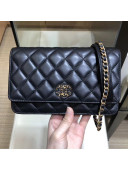 Chanel Quilted Lambskin Wallet on Chain WOC AP0724 Black 2019