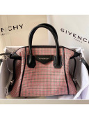 Givenchy Small Antigona Soft Bag in Red Fabric and Black Leather 2022