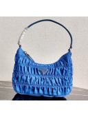 Prada Nylon and Saffiano Leather Mini Bag 1NE204 Blue 2020