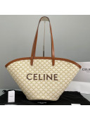 Celine Large Couffin Shopping Bag in White Triomphe Canvas 2021