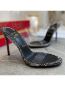 Christian Louboutin Crystal PVC Mules 10cm Black 2021