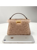 Fendi Nano Baguette Charm in Pink Shearling 2021 8516 