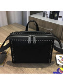 Fendi Mini Messenger Bag in Roman Leather Black 2018