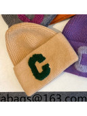 Celine Knit Hat Camel Brown 2021 07