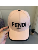 Fendi Embroidered Baseball Hat Black/Pink 2021