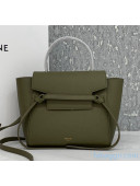 Celine Nano Belt Bag In Grained Calfskin Pickles Green 2020