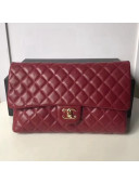 Chanel Quilting Lambskin Classic Clutch Bag A57650 Red 2018